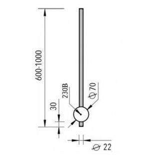 Электрический полотенцесушитель Broner Bruno NF.BR.007.060.0000.P 60 см без кнопки хром